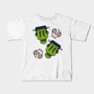Frankenstein Monster, Frankly Funny Gifts, Halloween frankenstein Gift Kids T-Shirt